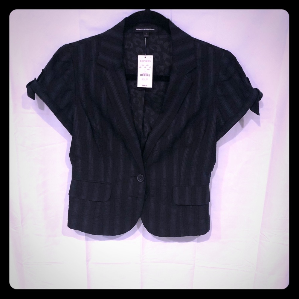 Express short sleeve black blazer